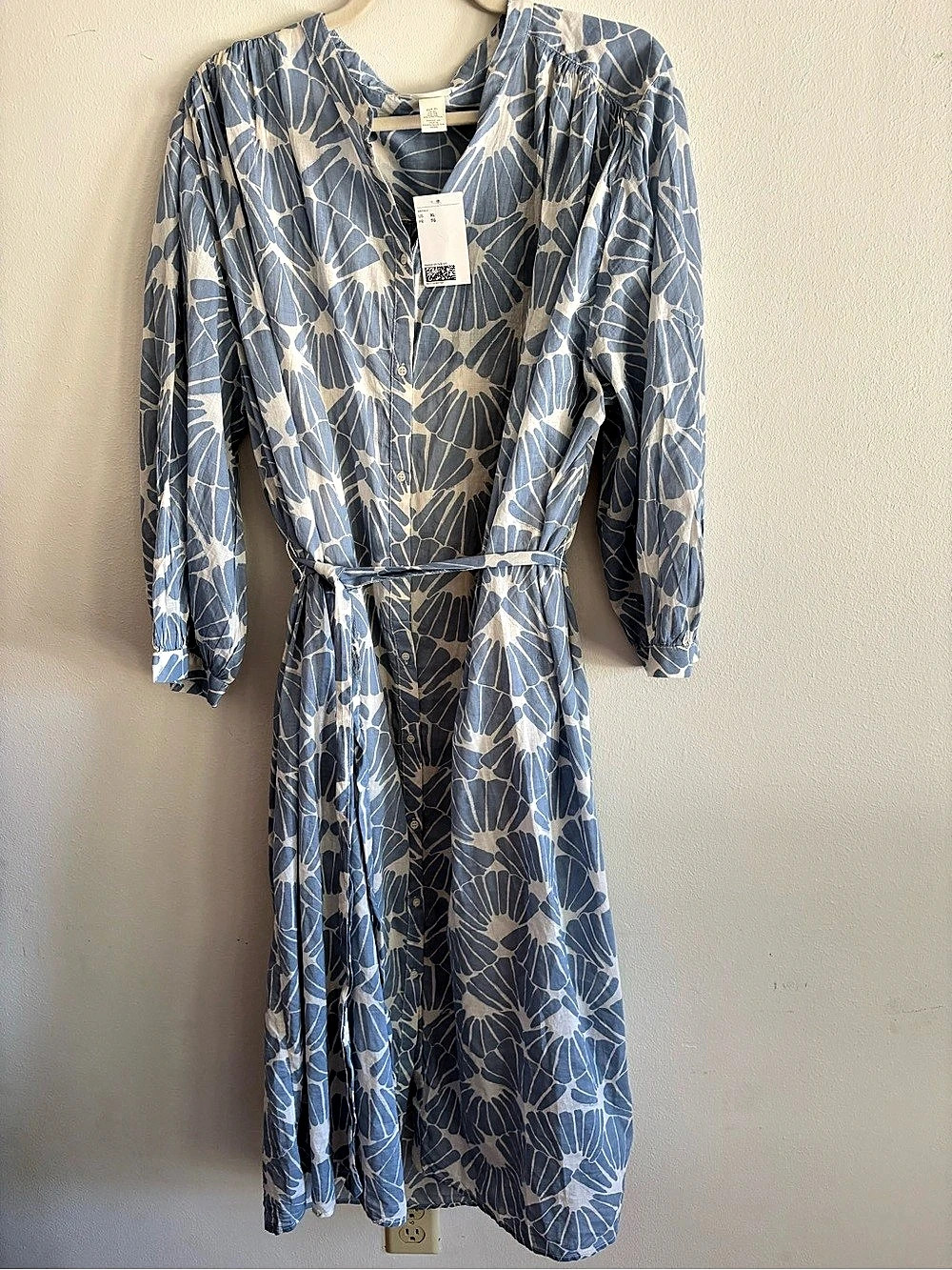 H&M shirt dress Blue & White Size XL